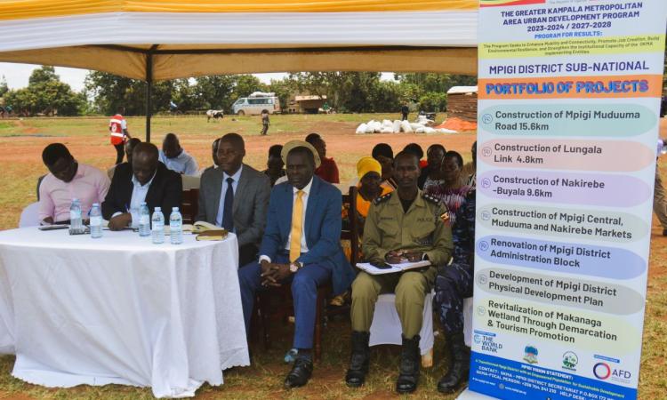 District leadership attending a community baraza at Kammengo play ground